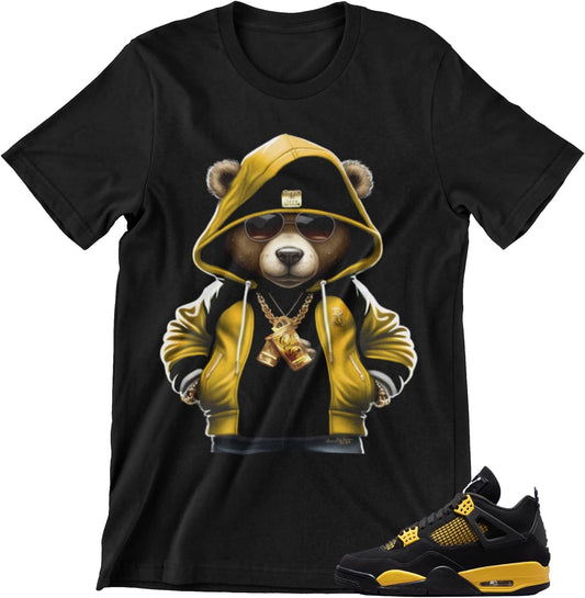 Shirt to Match Jordan 4 Thunder Men's Graphic Tees, Urban Streetwear Clothing